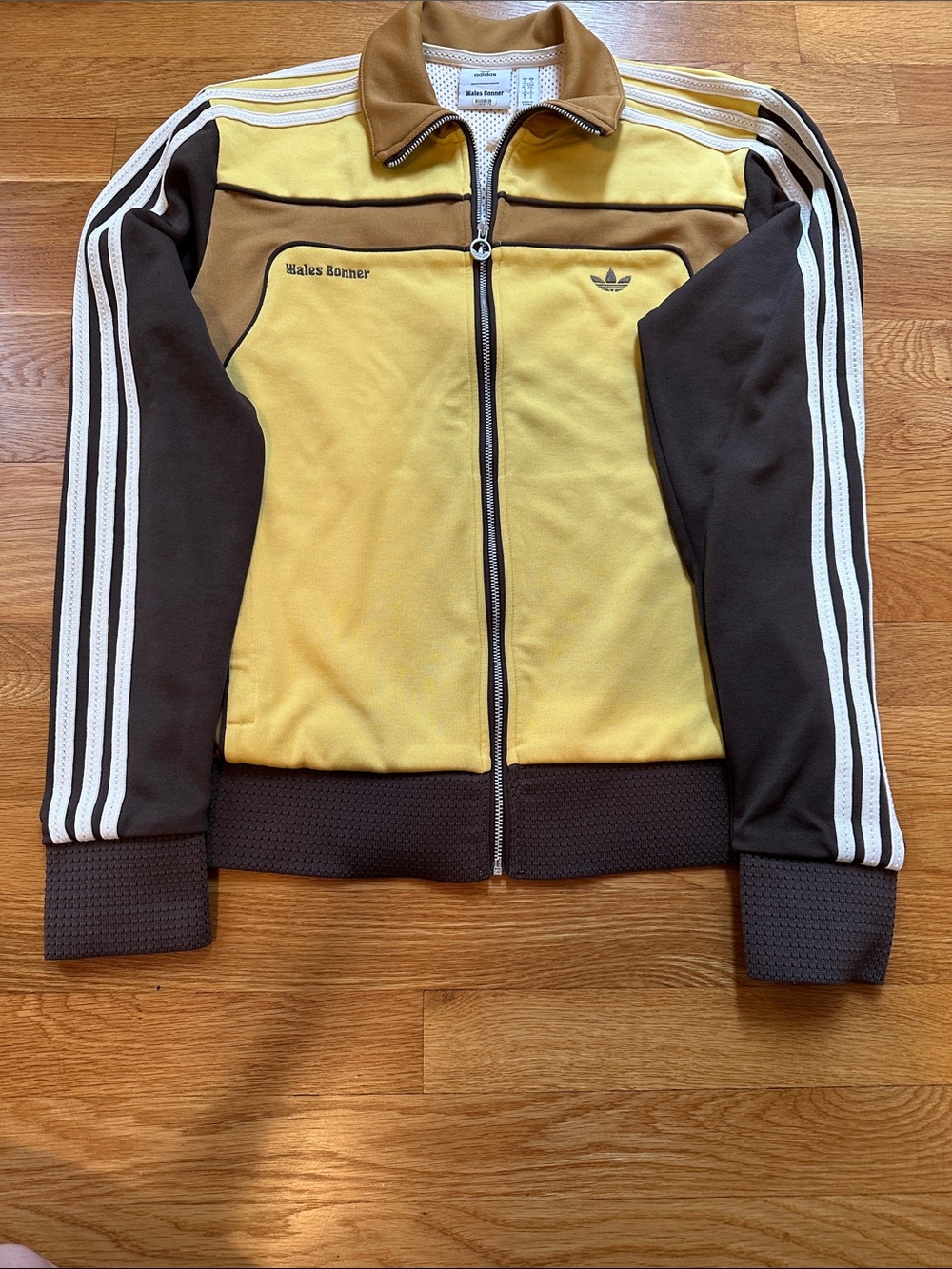 Adidas Wales  Bonner adidas Yellow and Brown Zip-Front Track Jacket men’s small - Picture 4 of 14